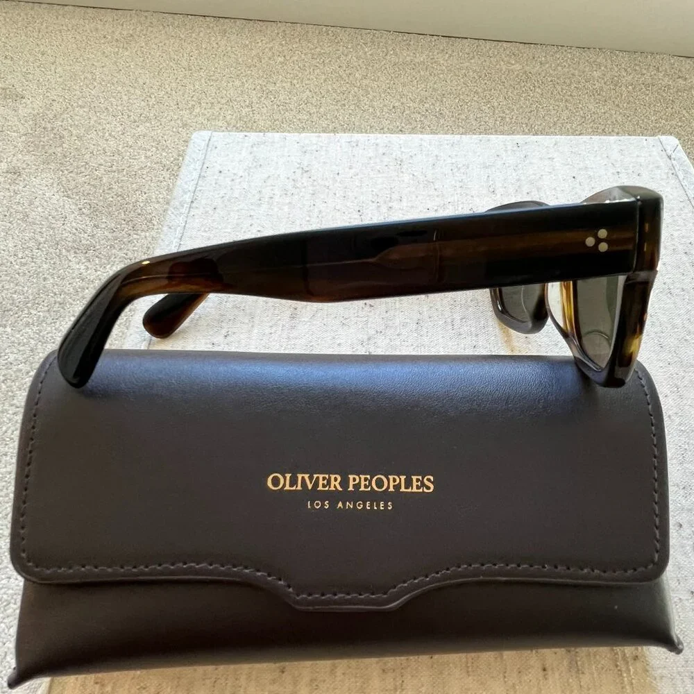 Oliver Peoples Keenan Dark Brown Sunglasses - Picture 10 of 13